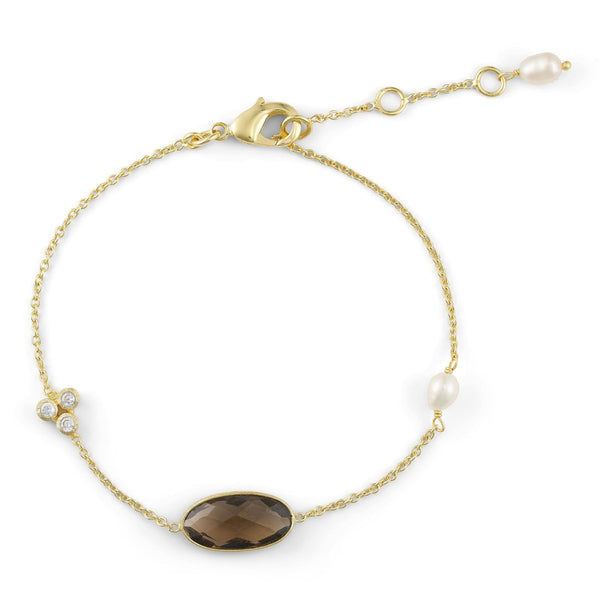 Pure By Nat - Armbånd med natursten - Guld