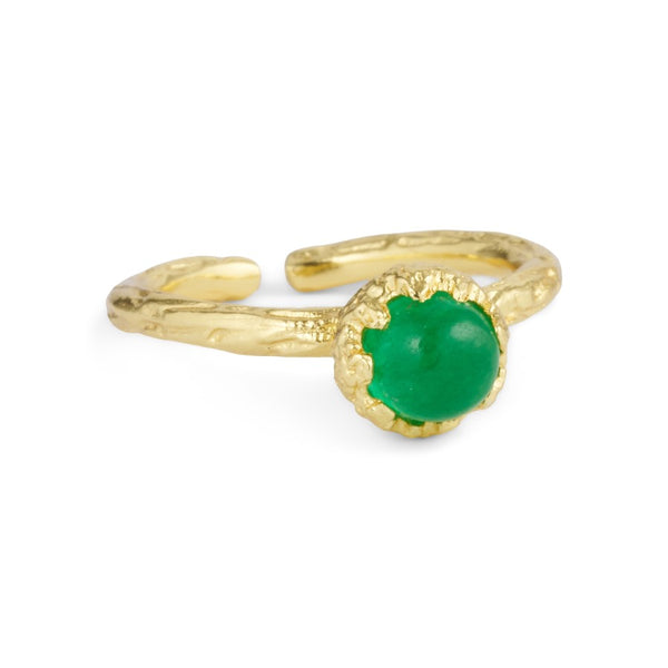Pure By Nat - Ring med natursten (6mm) - Guld