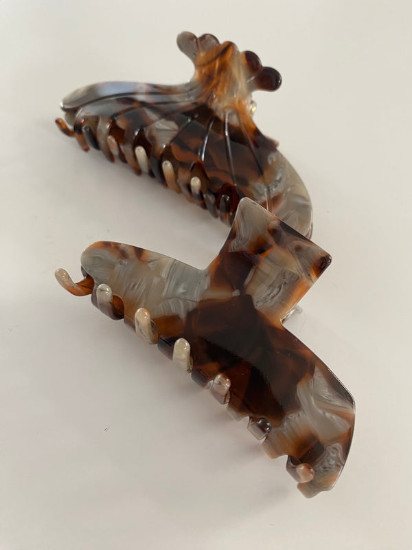 Liebly - Scallop Medium Hårklemme – Marmor