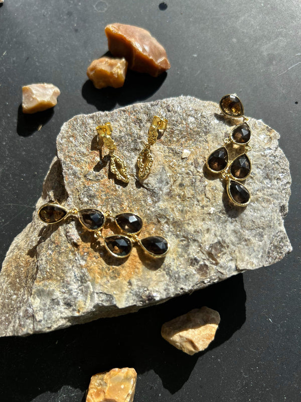 Pure By Nat - Ørering m. vedhæng - Guld