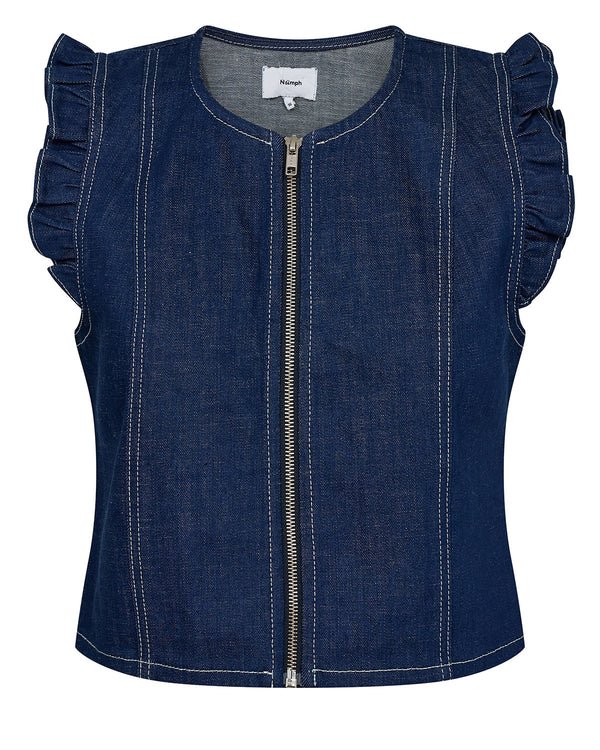 Nümph - NUISSA Denim Top - Blå