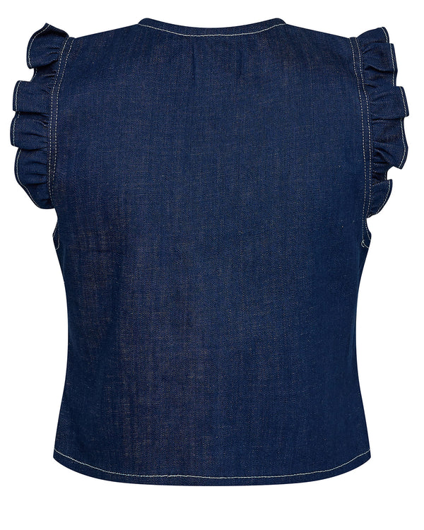 Nümph - NUISSA Denim Top - Blå