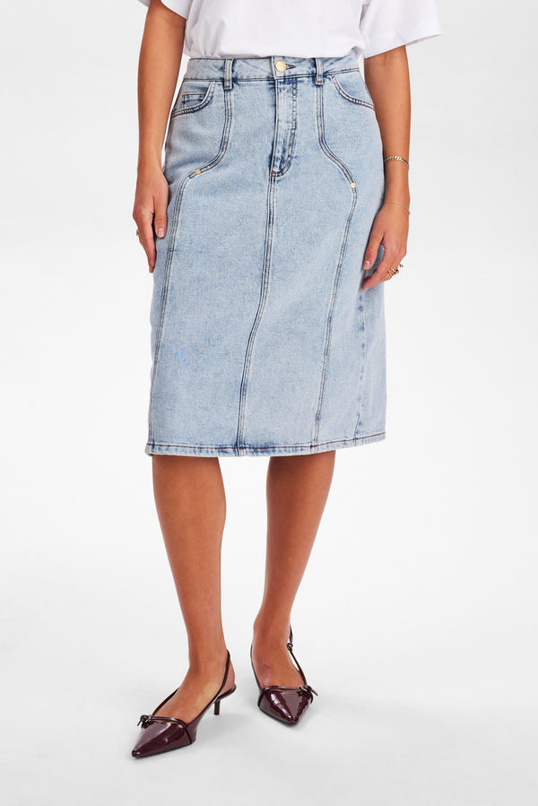 NUTORONTO Midi Denim Nederdel – Nümph