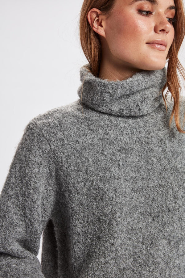Nümph - NUWILLA Cropped Pullover - Grå