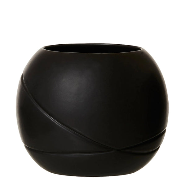 Water Flow Vase, stor, Sort
