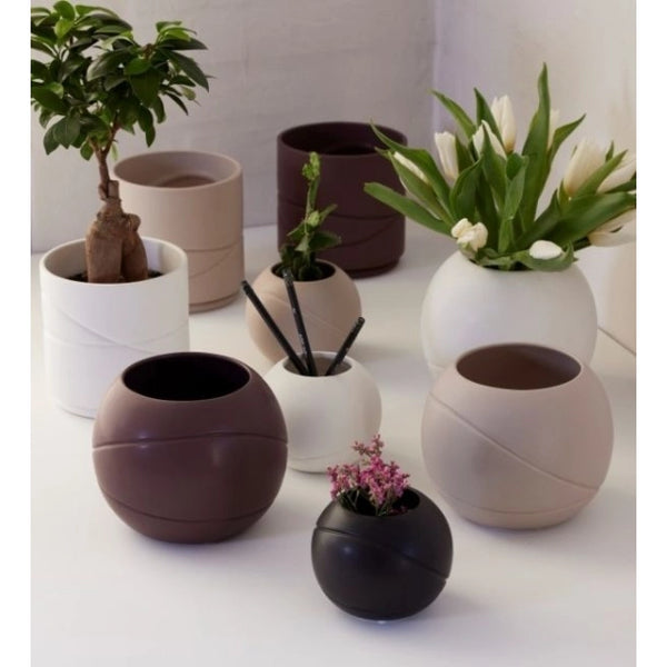 Water Flow Vase, stor, Sort