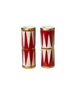 Tromme lysestage/vase D5*13cm keramik 1stk.