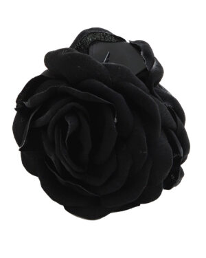 Hårklemme m. sort blomst